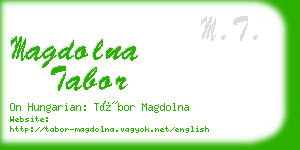 magdolna tabor business card